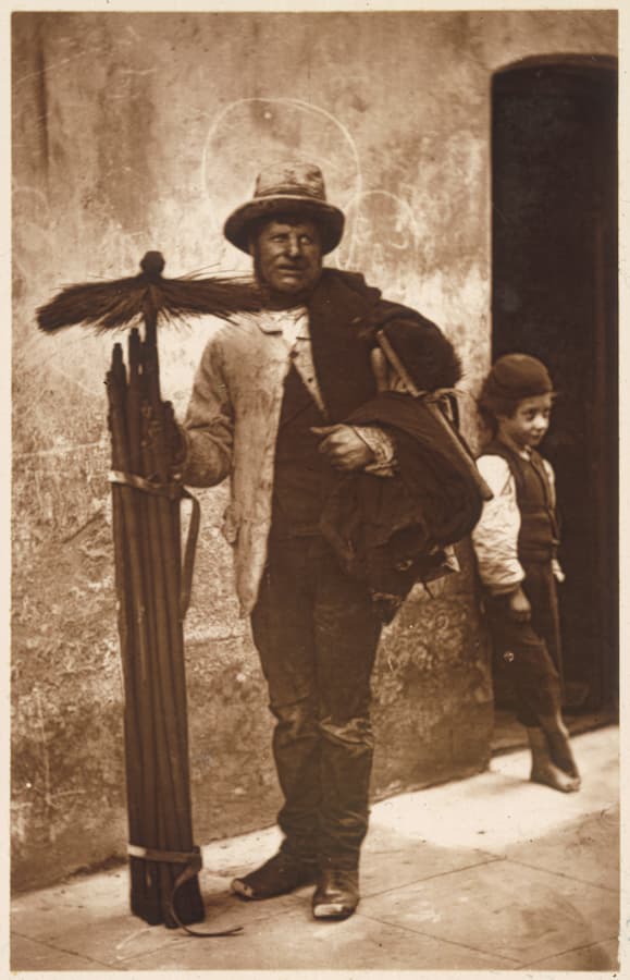 Photo of an old chimney sweep